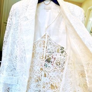 Ronny Kobo Women’s White Lace Jacket